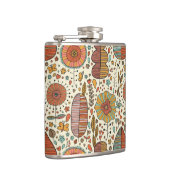 Halfbloem van bladeren heupfles (Rechts)