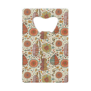 Halfbloem van bladeren kredietkaart flessenopener