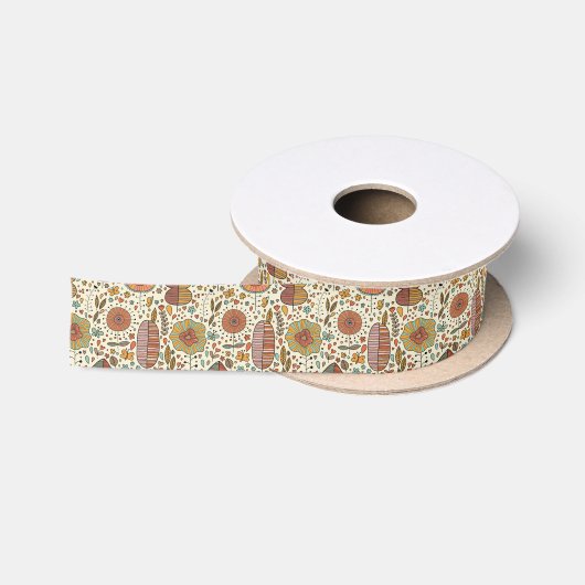 Halfbloem van bladeren lint (Spoel)