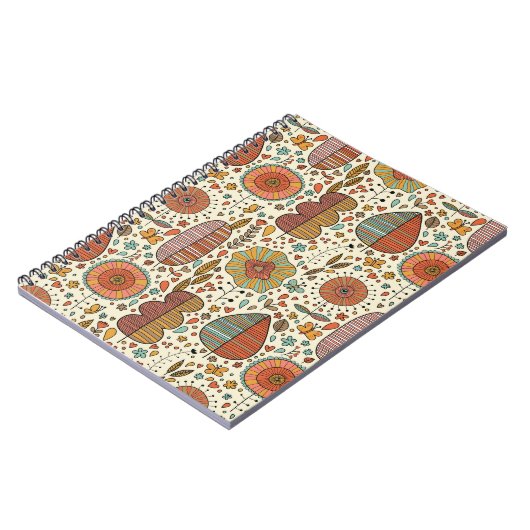 Halfbloem van bladeren notitieboek (Linkerzijde)