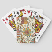 Halfbloem van bladeren speelkaarten (Achterkant)