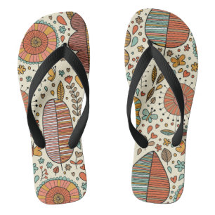 Halfbloem van bladeren teenslippers
