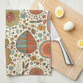 Halfbloem van bladeren theedoek (Quarter Fold)