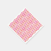 HalfCentraal lintafdruk - koraal en roze Servetten (Hoek)