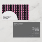 Halfcirkelpaneel - Aztec Patroon - Roze Visitekaartje (Voorkant / Achterkant)