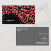 Halfcirkelpaneel (stippen) - 090512 - tropisch roz visitekaartje (Voorkant / Achterkant)