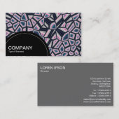 Halfcirkelpaneel (stippen) - Abstract gefragmentee Visitekaartje (Voorkant / Achterkant)