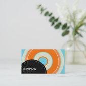 Halfcirkelpaneel (stippen) - Concentrische cirkels Visitekaartje (Staand voorkant)