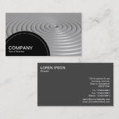 Halfcirkelpaneel (stippen) - concentrische ringen  visitekaartje (Voorkant / Achterkant)