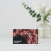 Halfcirkelpaneel (stippen) - Kaleidoscooppatroon Visitekaartje (Staand voorkant)