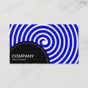 Halfcirkelpaneel (stippen) - Spiral blauw Visitekaartje