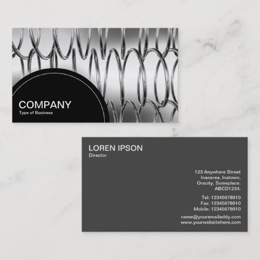 Halfcirkelpaneel (stippen) - Springs-software Visitekaartje (Voorkant / Achterkant)