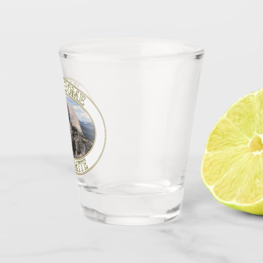 Halfdome in Yosemite National Park in Californië Shot Glas (Rechts)