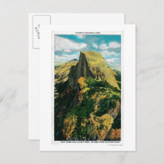 Halfdommen en Cloud Rest van Glacier Point Briefkaart (Voorkant / Achterkant)