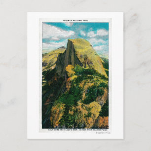 Halfdommen en Cloud Rest van Glacier Point Briefkaart