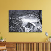 Halfdommen in de winter | Yosemite Valley Canvas Afdruk (Insitu (Woonkamer))