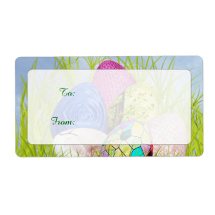 Halfdoze paaseieren etiket