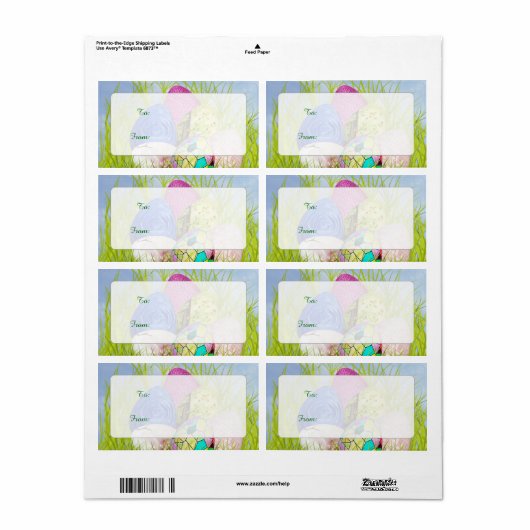 Halfdoze paaseieren etiket (Full Sheet)