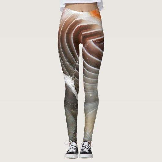 Halfedelsteen steen textuur structuur leggings (Voorkant)