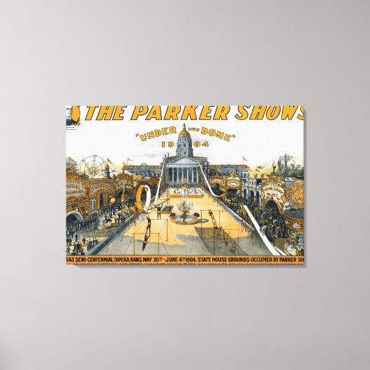 Halfeeuwfeest van Kansas. Staat huis grond. Canvas Afdruk (Voorkant)