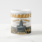 Halfeeuwfeest van Kansas. Staat huis grond. Extra Grote Beker (Voorkant)