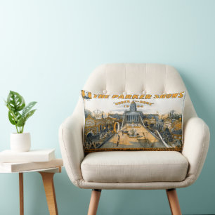 Halfeeuwfeest van Kansas. Staat huis grond. Kussen