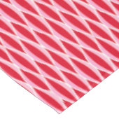 Halffijn lintafdruk, diep koraal rood en roze tafelkleed (Gekanteld)