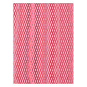 Halffijn lintafdruk, diep koraal rood en roze tafelkleed (Voorkant)