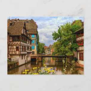 halfgetijdenhuizen in Petite France, Straatsburg, Briefkaart