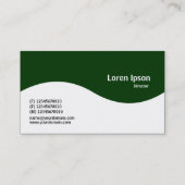 Halfgolfmonogram - Donkergroen 003300 Visitekaartje (Achterkant)