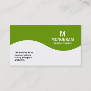 Halfgolfmonogram - Groene 669900 Visitekaartje