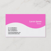 Halfgolfmonogram - Roze FF66CC Visitekaartje (Achterkant)