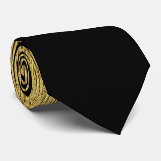 Halfgoud en zwarte diagonaal elegant stropdas (Opgerold)