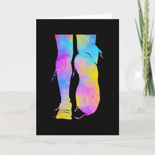 Halfhoge marathonloper Triathlon Kaart (Voorkant)