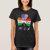 HalfIerse halve Italiaanse vlag Shamrock T-shirt (Voorkant)