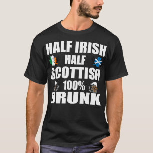 HalfIerse halve Schotse Drink St. Patricks T-shirt