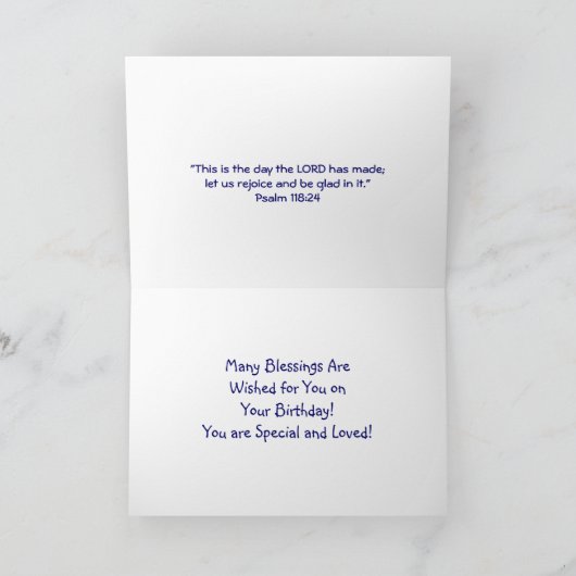 Halfjaarlijkse 50e verjaardag kaart (Binnen)