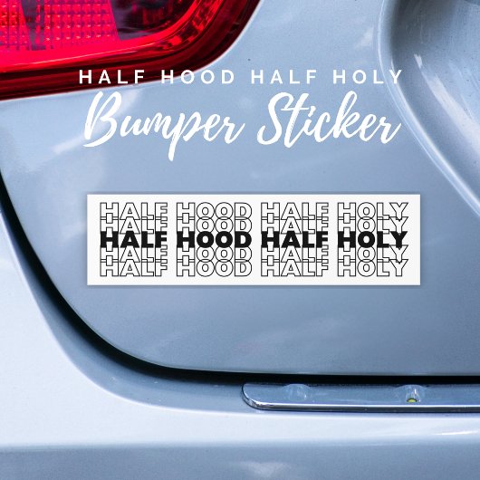 Halfkap Halfheilige Bumpersticker
