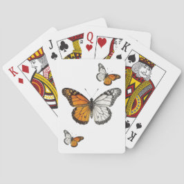 Halfkleurige monarchvlinderkunst pokerkaarten