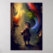 Halfling Rogue Fantasy Poster | RPG Kunst 1