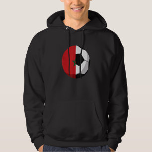 HalfMarokkaanse vlag halve Football Voetbal Hoodie
