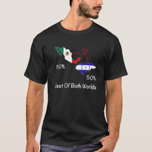HalfMexicaanse halve Hondurese vlagkaart Mexico Ca T-shirt