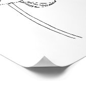 Halfopen pekelbloem op poster (Hoek)