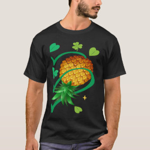 Halfrechterhart onderaan ananas Shamrock St T-shirt