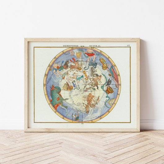 Halfrond Austral | John Flamsteed Poster