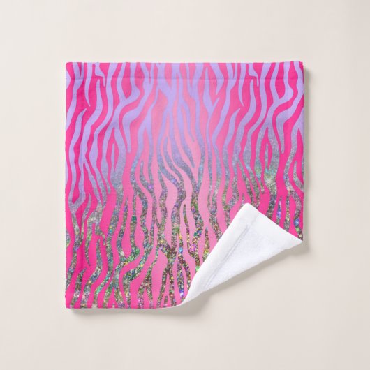 Halfroze tijgerafdrukken bad handdoek (Wasdoekje)