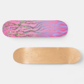 Halfroze tijgerafdrukken skateboard (Horizontaal)