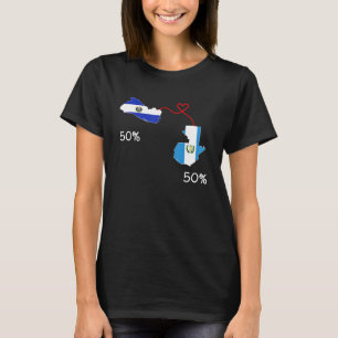 Halfsalvadoriaanse halve Guatemalteekse vlagkaart  T-shirt