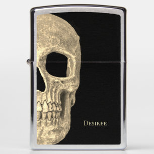 Halfschedelgezicht Gothic Beige Black Human