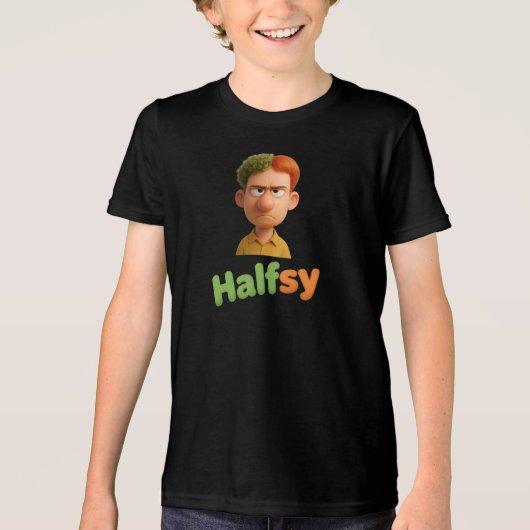 HALFSY STIJL Tri-Blend SHIRT (Voorkant)